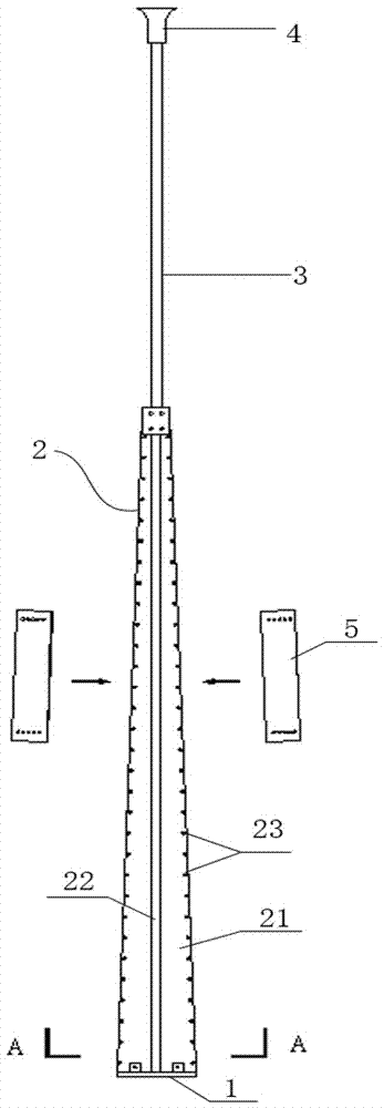 A passive simulation wedge device with adjustable wind profile in a building wind tunnel