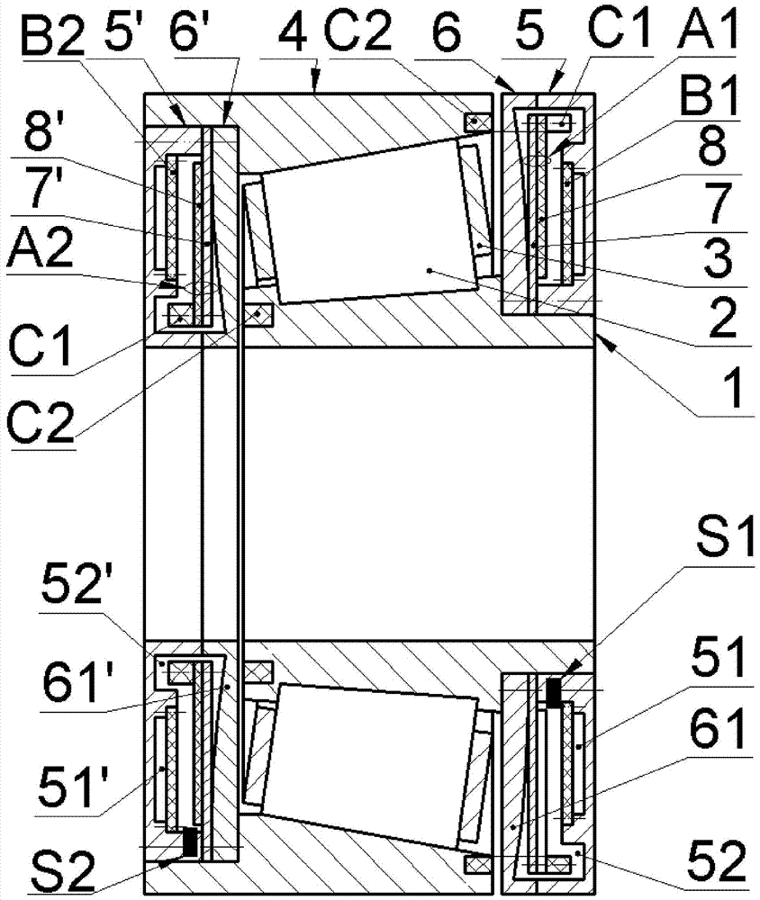 Self-sensing tapered roller bearings for wind turbines