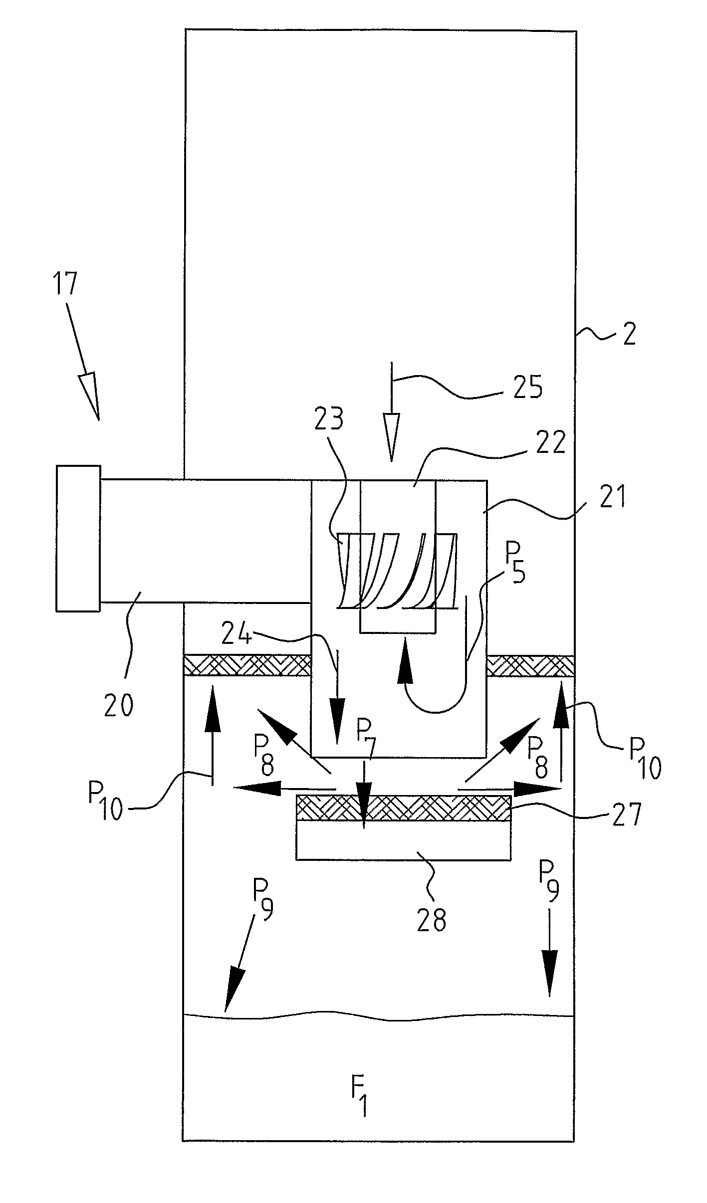 System and inlet device for separating a mixture