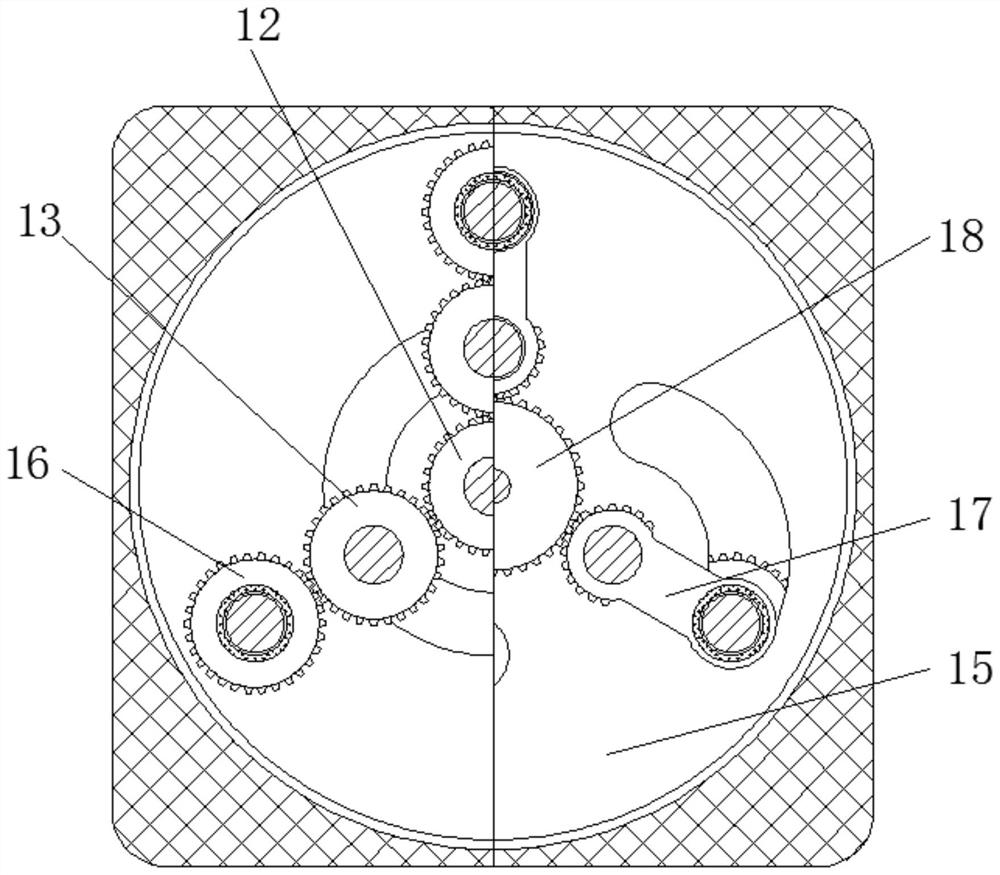 Wood board groove machining device based on planetary gear transmission principle