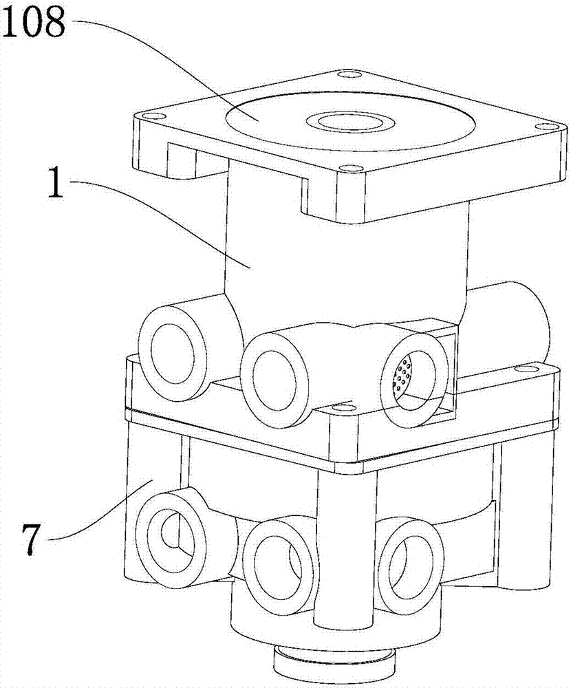 Cavity space compensable and adjustable upper valve body and pneumatic valve with upper valve body applied