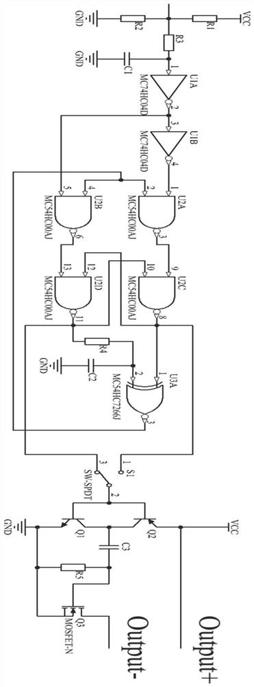 An avalanche transistor series-parallel high-voltage fast-edge switch circuit