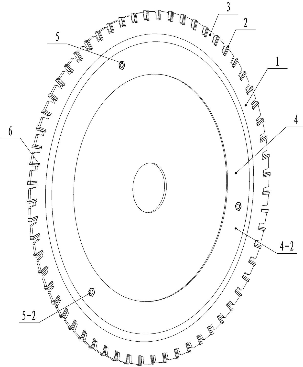 A dual-purpose saw blade for cutting and grinding