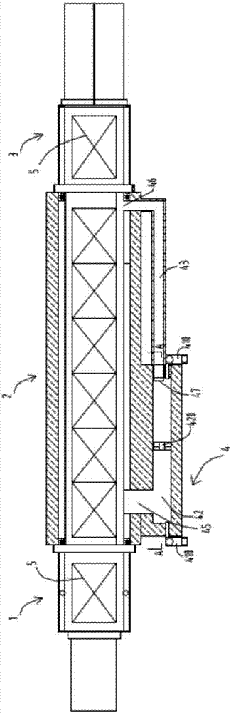 A continuous pyrolysis and carbonization device for meat corpses