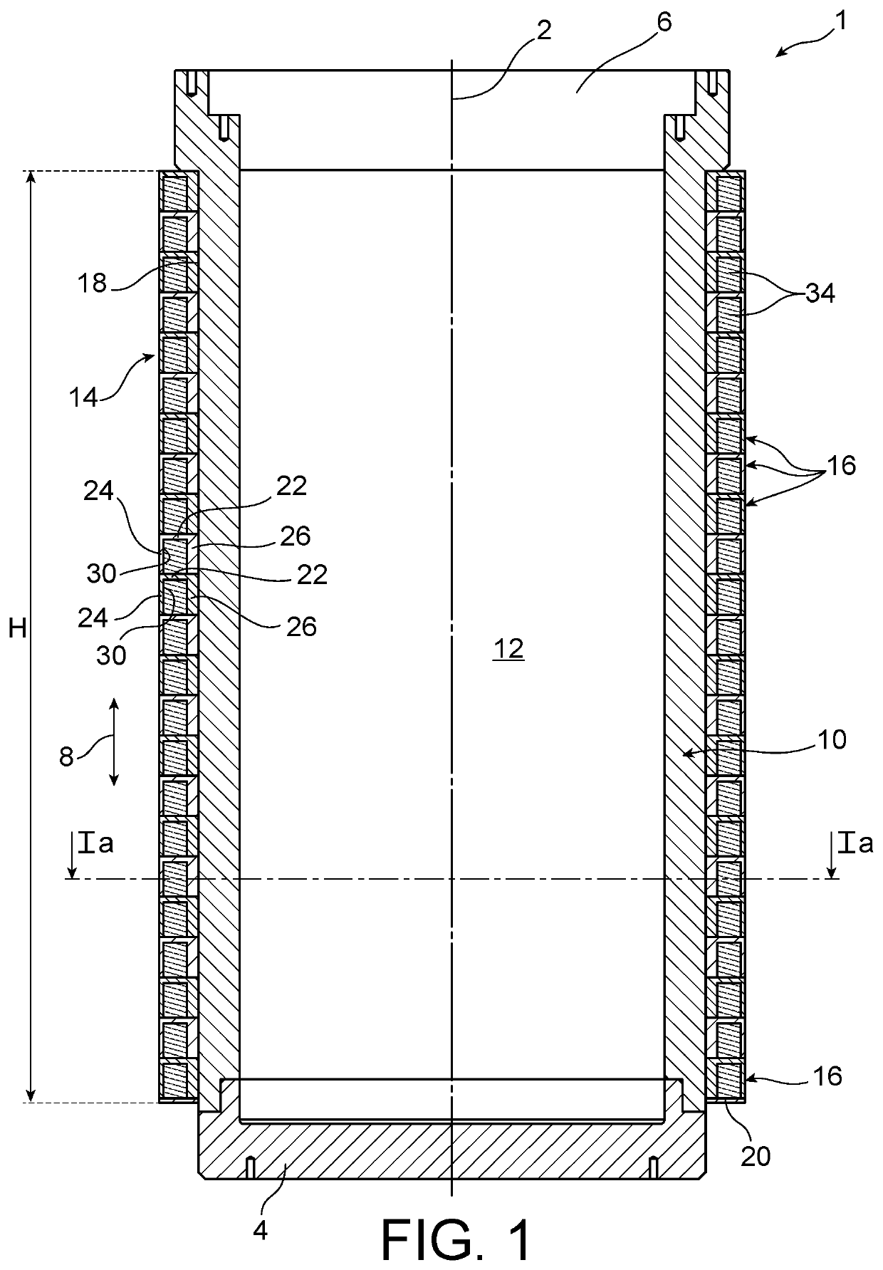 Packaging for the transport and/or storage of radioactive materials, permitting easier production and improved heat conductivity