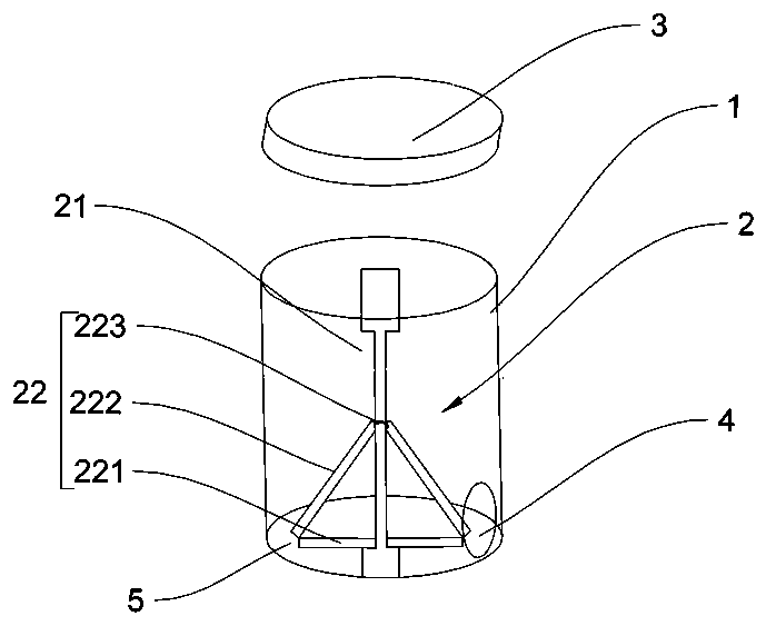 Stirring device capable of performing automatic discharging