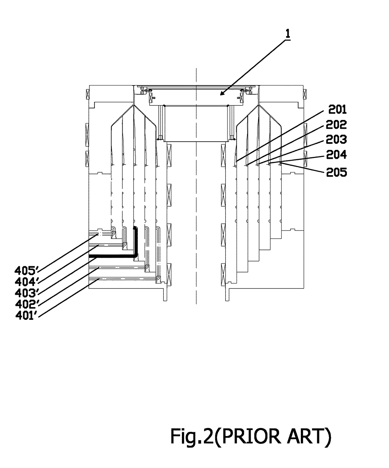 Concentric co-extrusion die for extruding a multilayer thermoplastic film