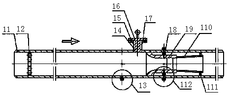 Throat pressure tapping nozzle and device using same