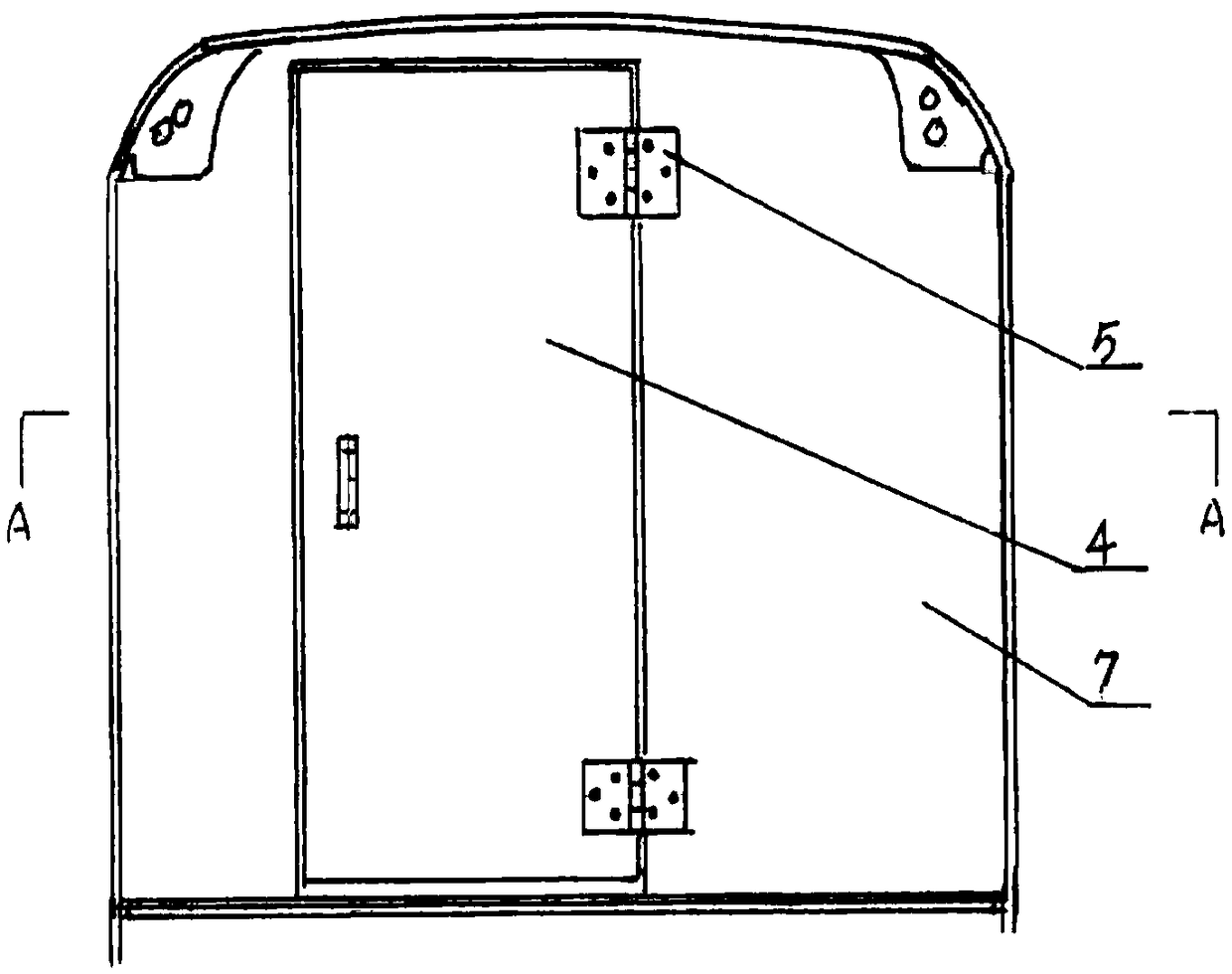 Concave-convex type anti-radiation access door