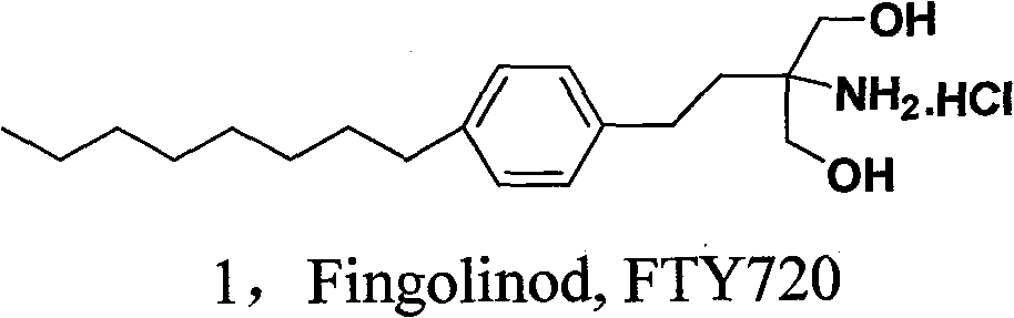 Novel synthesis method of fingolimod hydrochloride