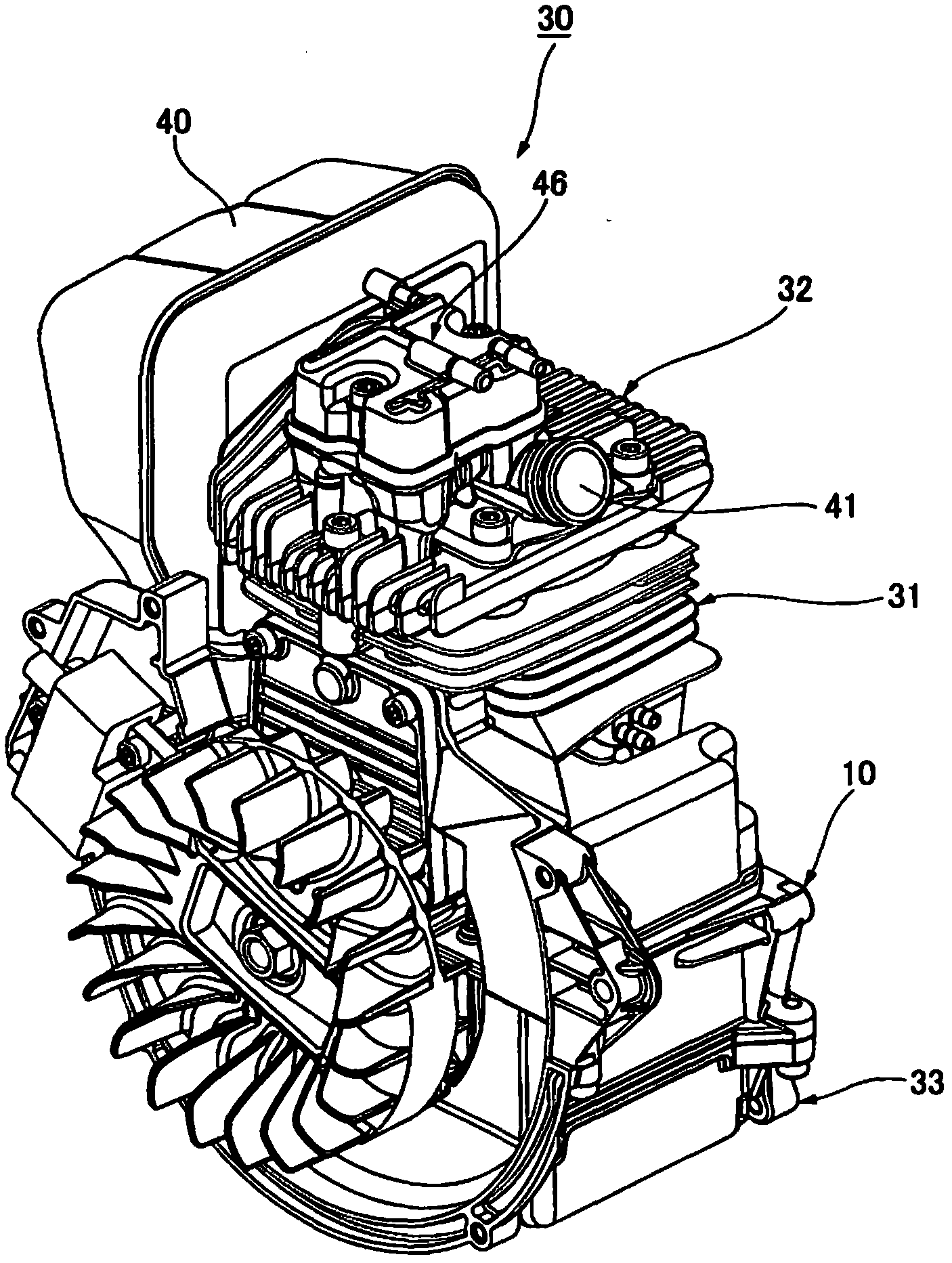 Lubrication structure for four-stroke engine