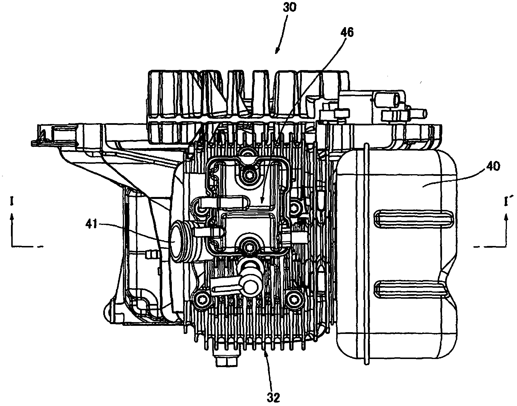 Lubrication structure for four-stroke engine