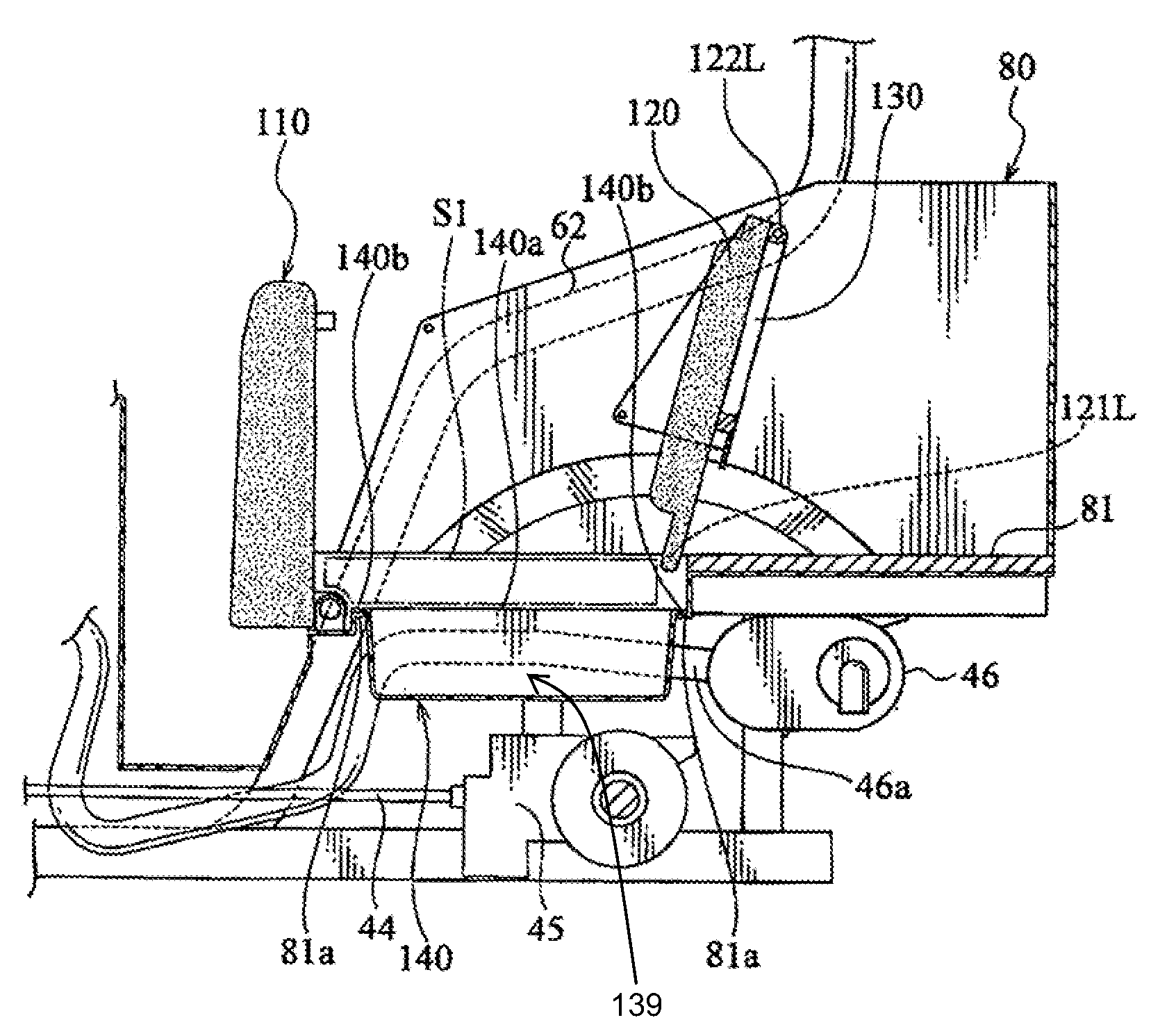 All terrain vehicle with folding rear seat and enclosed container compartment