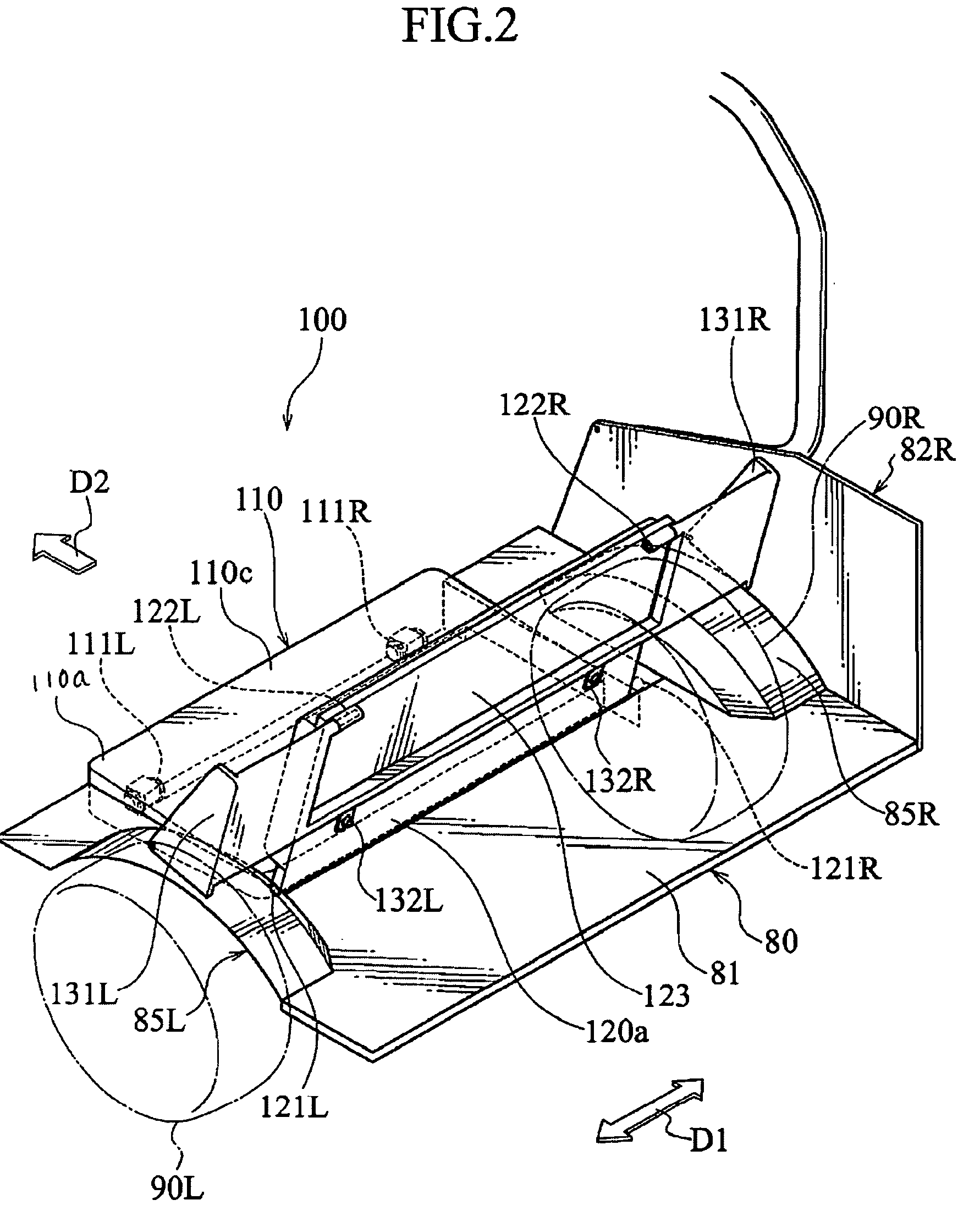 All terrain vehicle with folding rear seat and enclosed container compartment