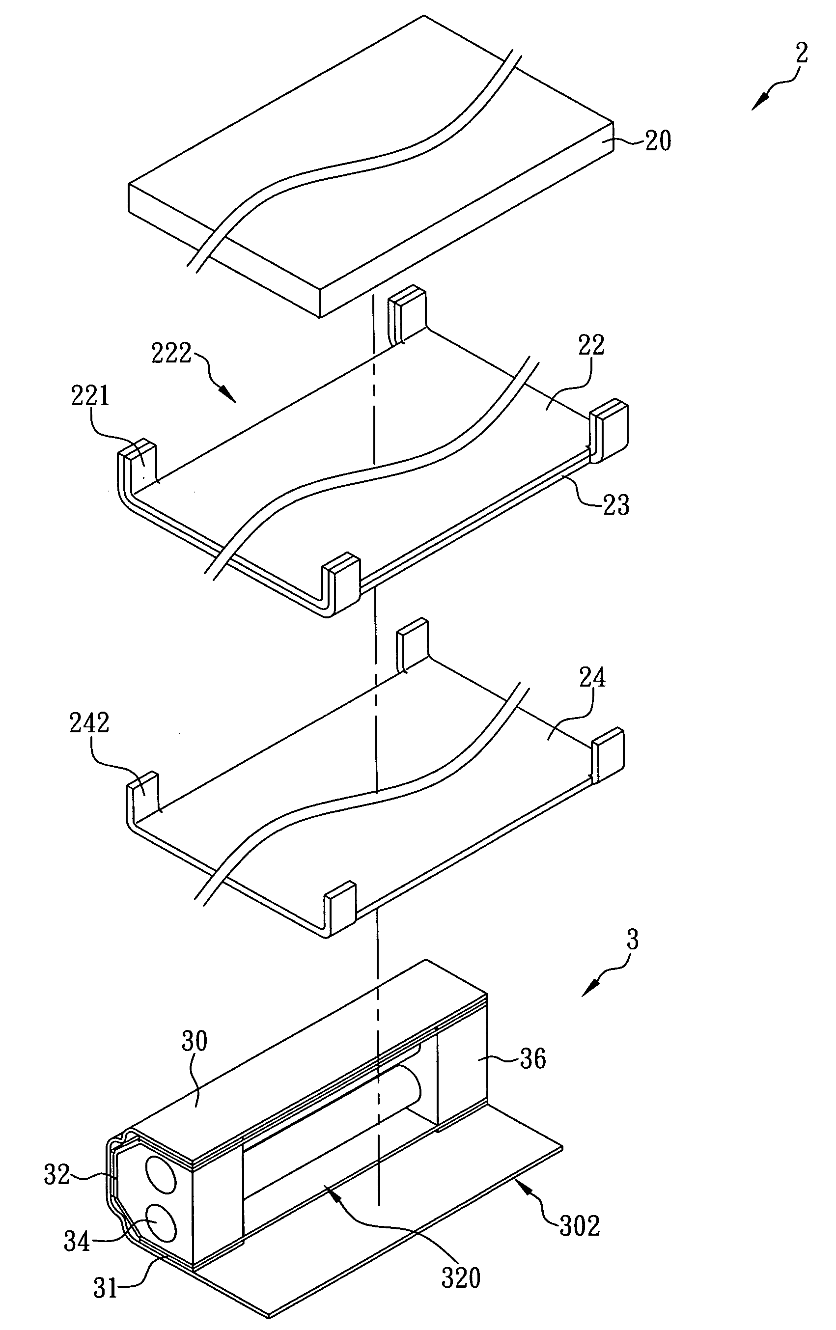 Heat dissipating structure of backlight module