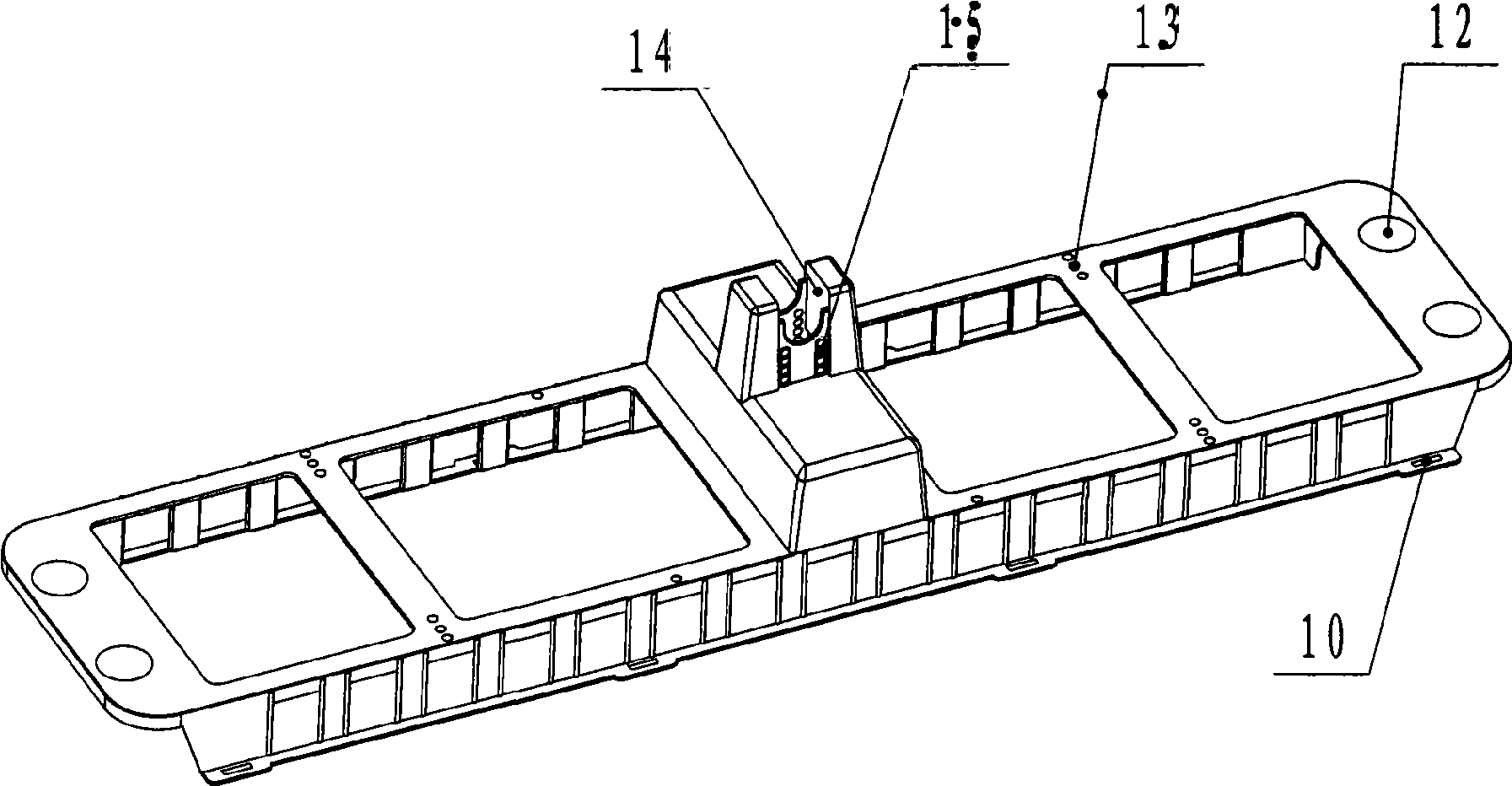 Bracket with floating body of waterwheel type oxygen increasing machine with bearing support