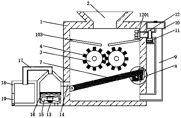 Improved PVC particle material cleaning device