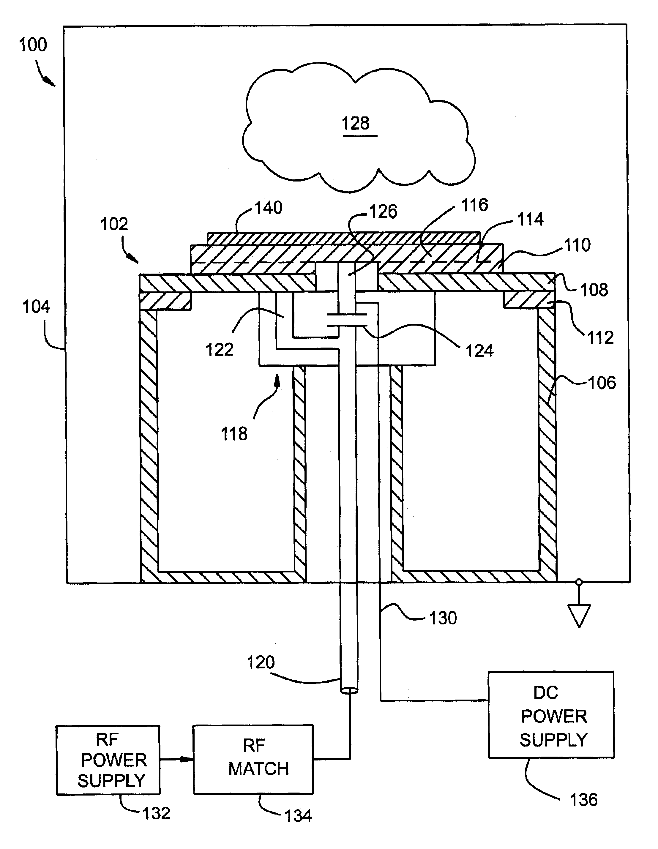 Method and apparatus for routing harmonics in a plasma to ground within a plasma enhanced semiconductor wafer processing chamber