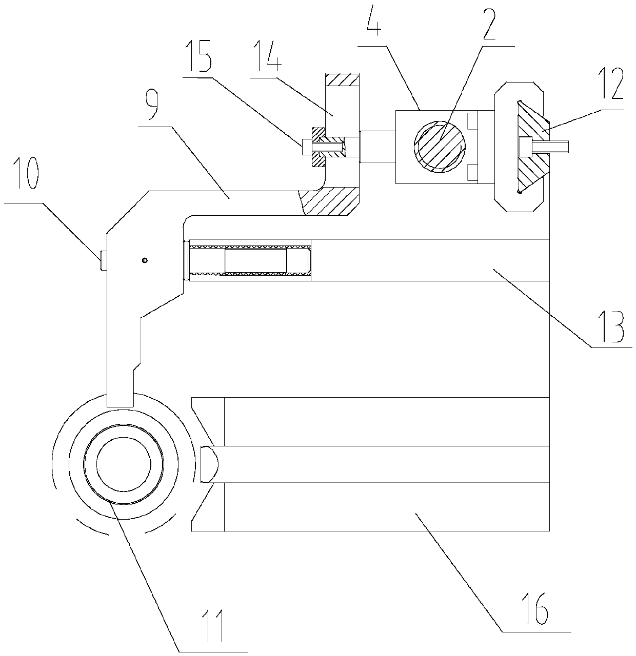 Axial centering device of axle tube type parts