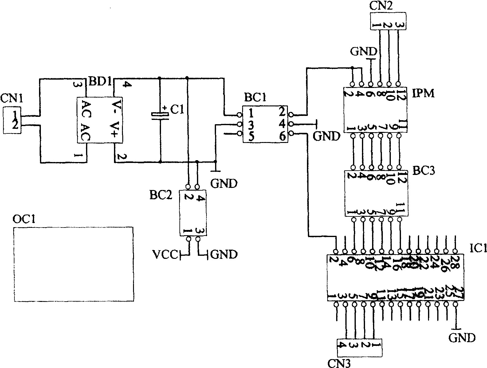 Filter protective circuit for house electric appliance