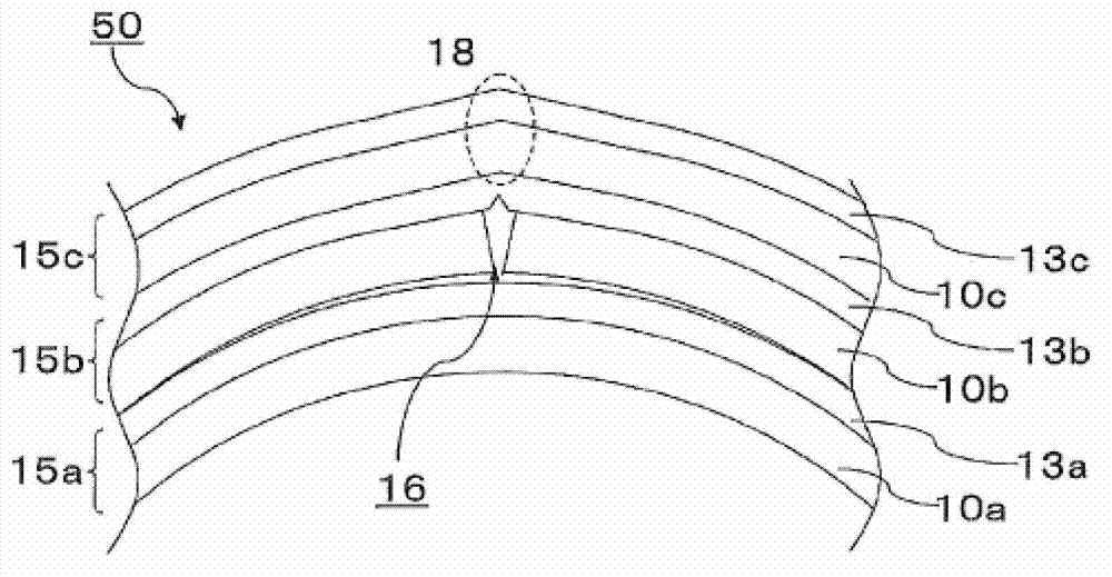 Continuous roll of optical function film, method of manufacture of liquid crystal display element employing same, and optical function film laminating device