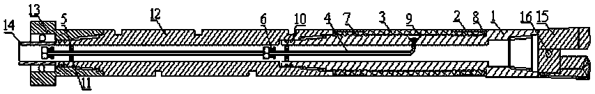 Measuring device and method for initial velocity of gas gushing out from coal seam borehole