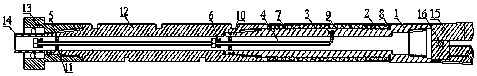 Measuring device and method for initial velocity of gas gushing out from coal seam borehole