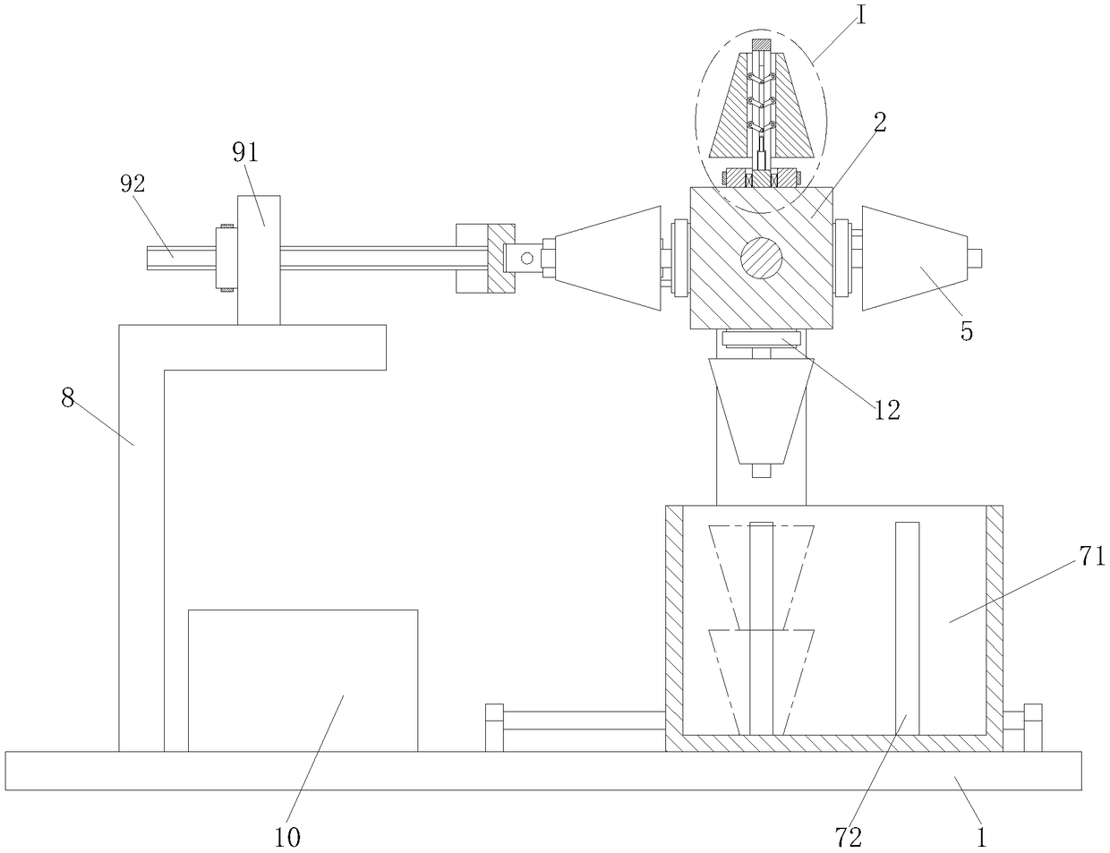 Automatic feeding and discharging device for winding reel