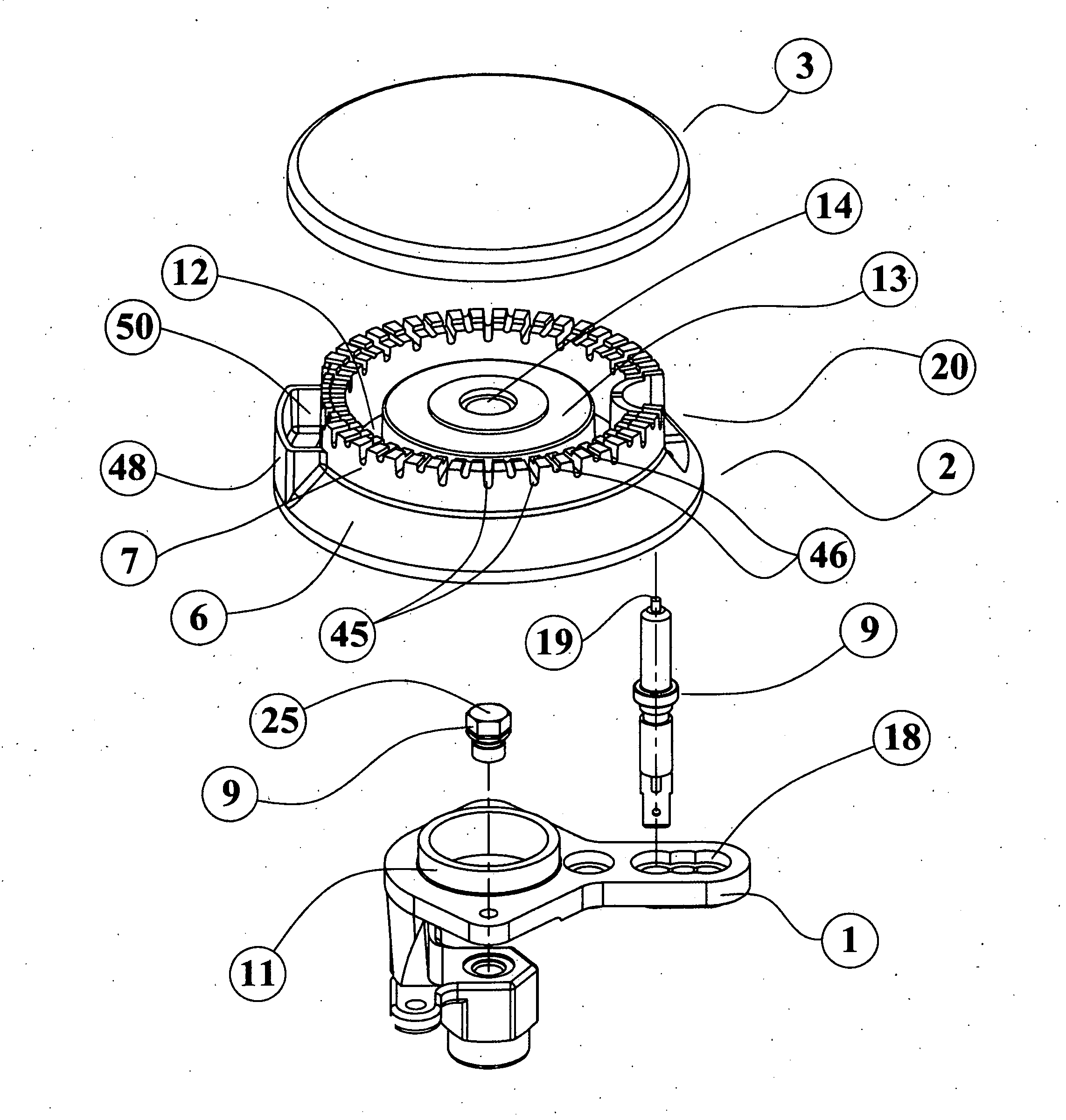 Burner with flame ring stabilization chamber