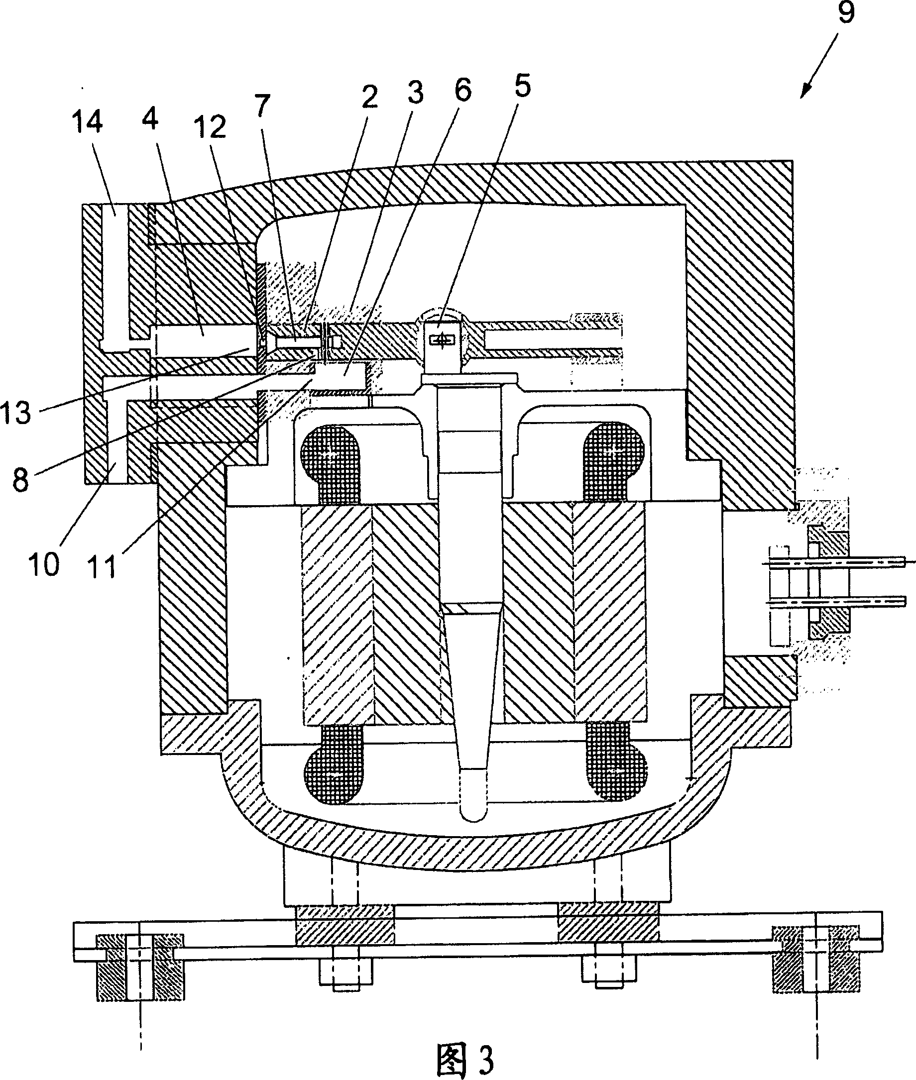 Gas aspiration and compression system, especially for gas compressors