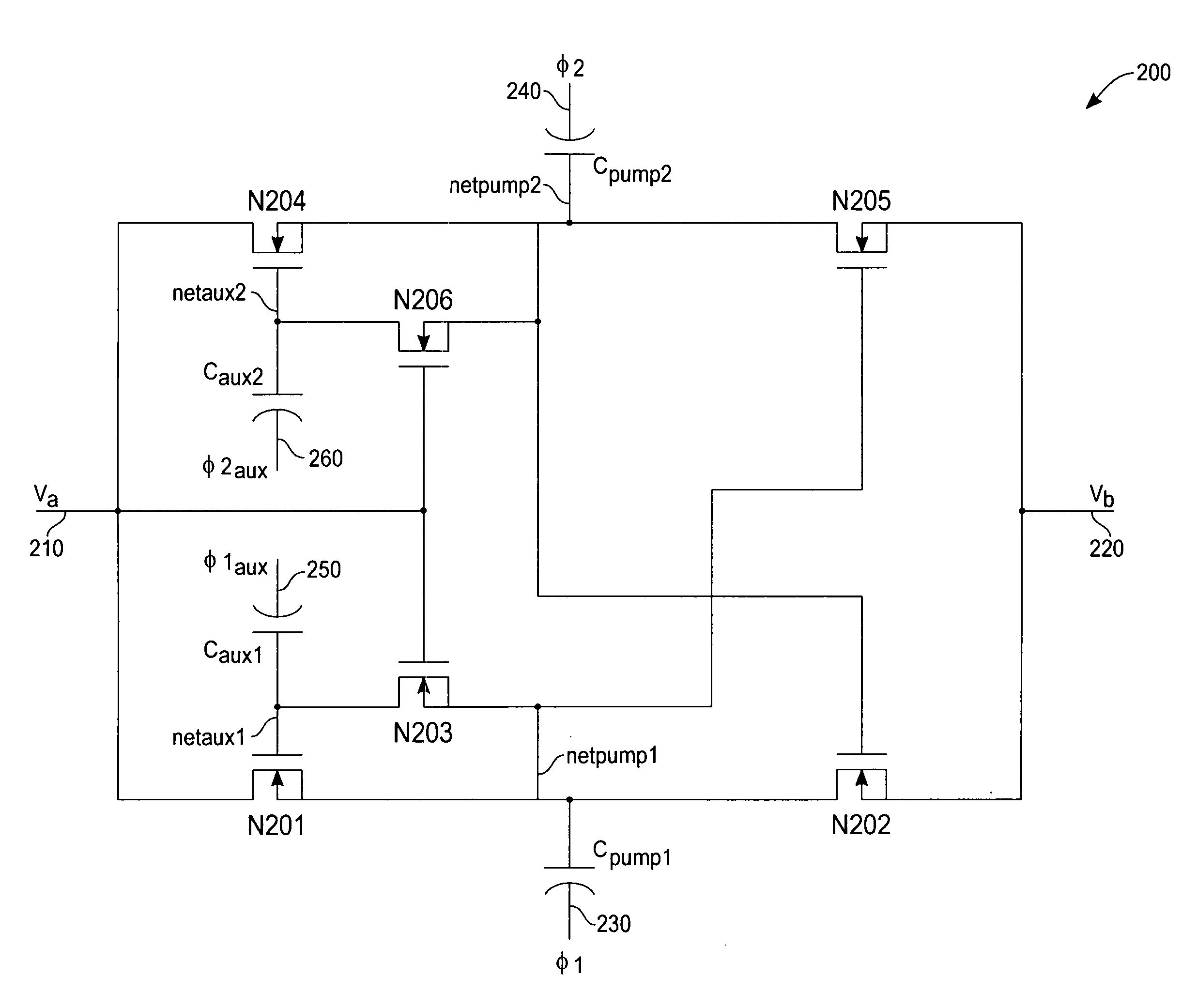 High efficiency bi-directional charge pump circuit