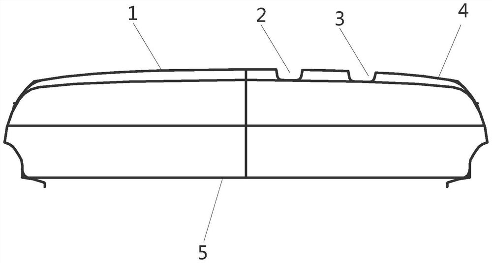 Large-broken-width low-flat tire