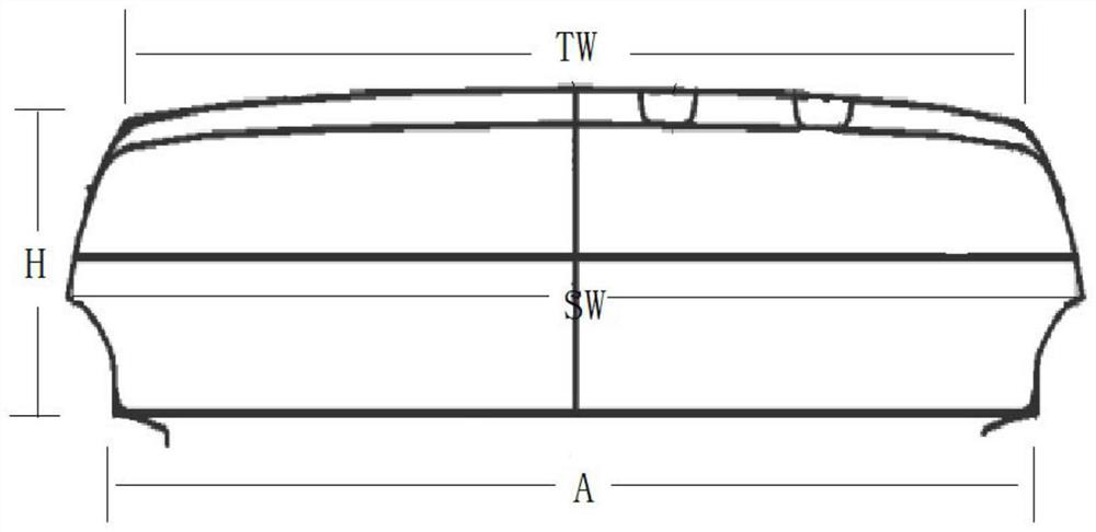 Large-broken-width low-flat tire