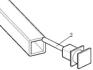 A square tube automatic blanking and feeding device