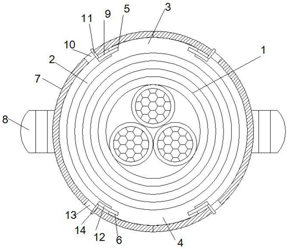 A power cable with a detachable mounting bracket