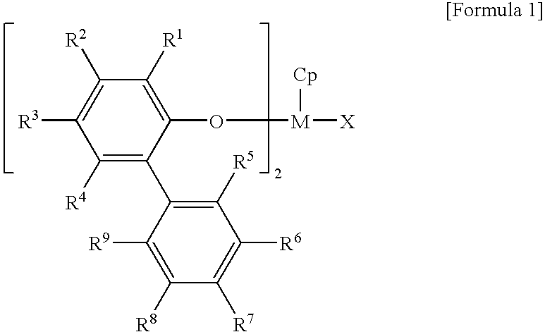 Bis-arylaryloxy catalytic system for producing ethylene homopolymers or ethylene copolymers with alpha-olefins