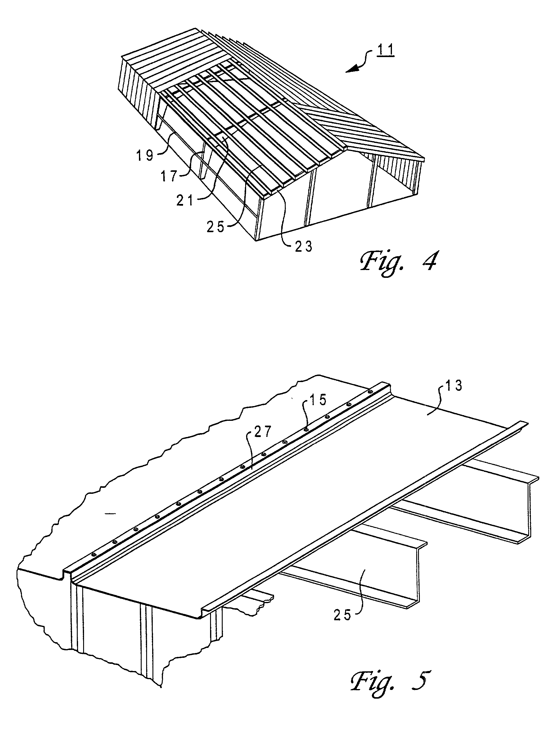 Apparatus and method for detecting leaks in metal roofs