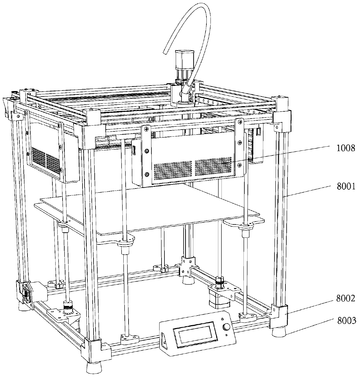 Ceramic 3D printing device for performing drying through infrared lamp