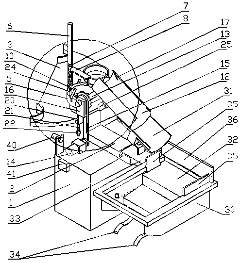 Paper cup collecting device for forming machine for paper cup provided with handle