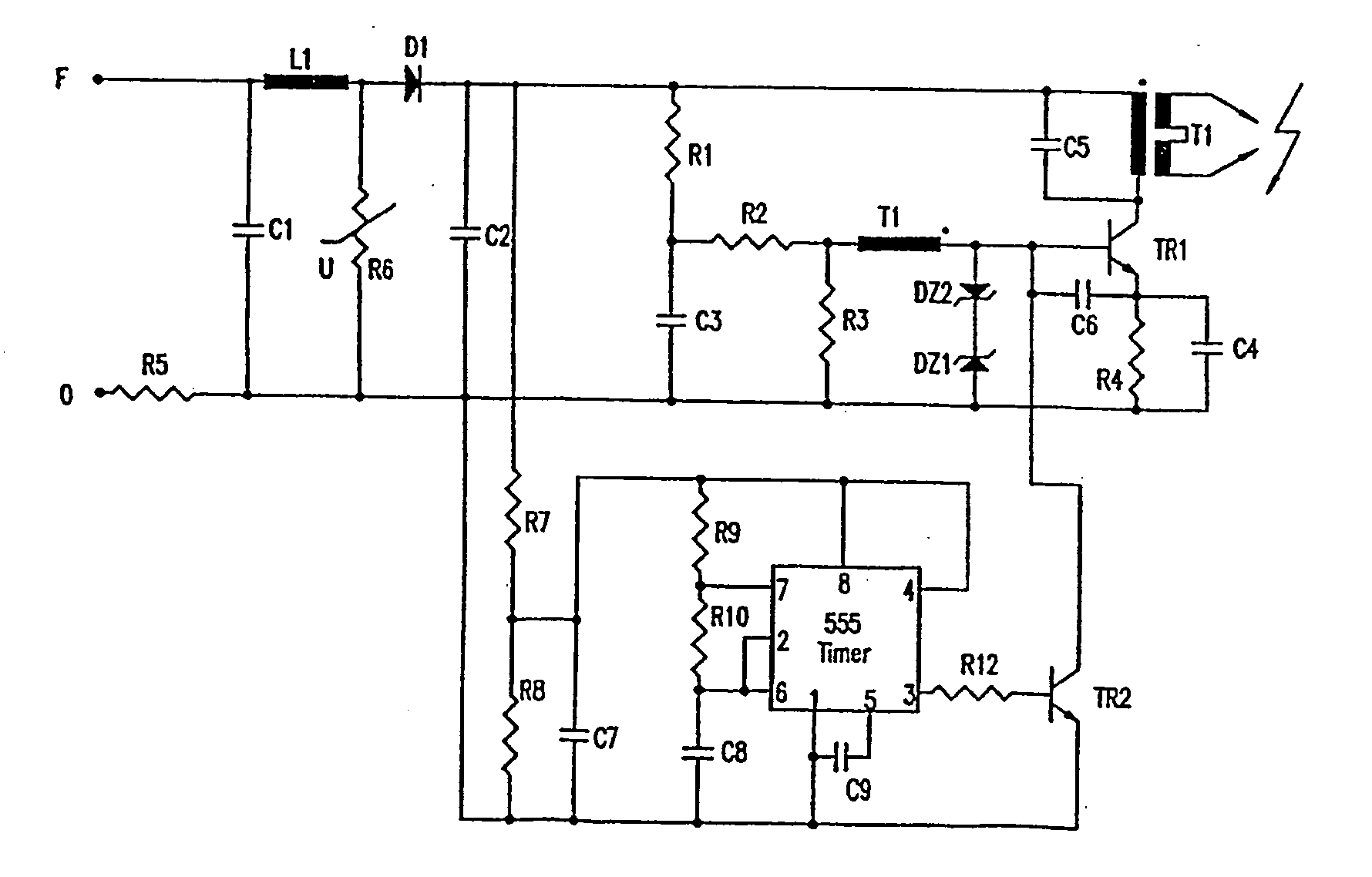 Method for ignition of an oil burner and electronic ignition circuitry for oil burners