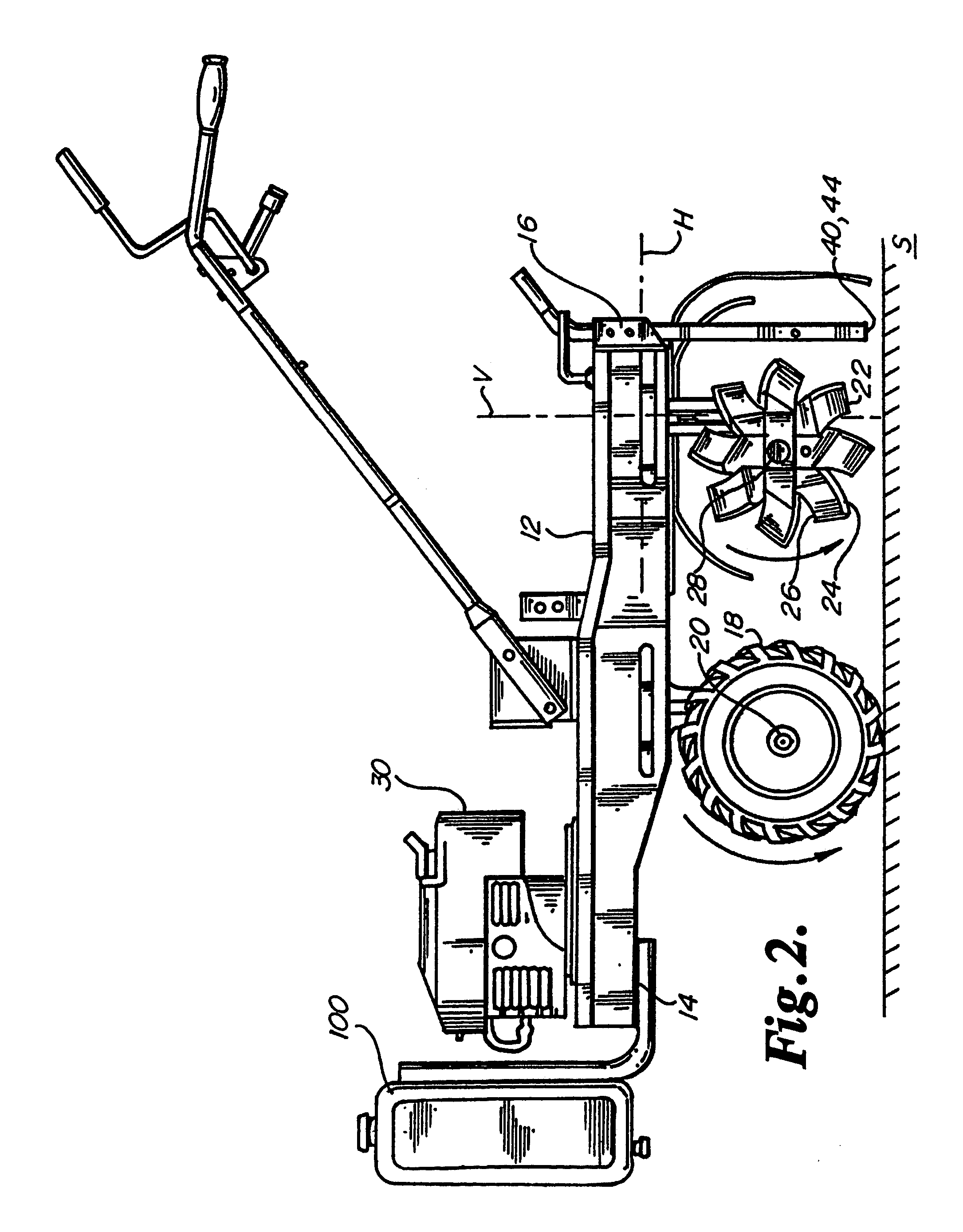 Convertible rear-tine tiller