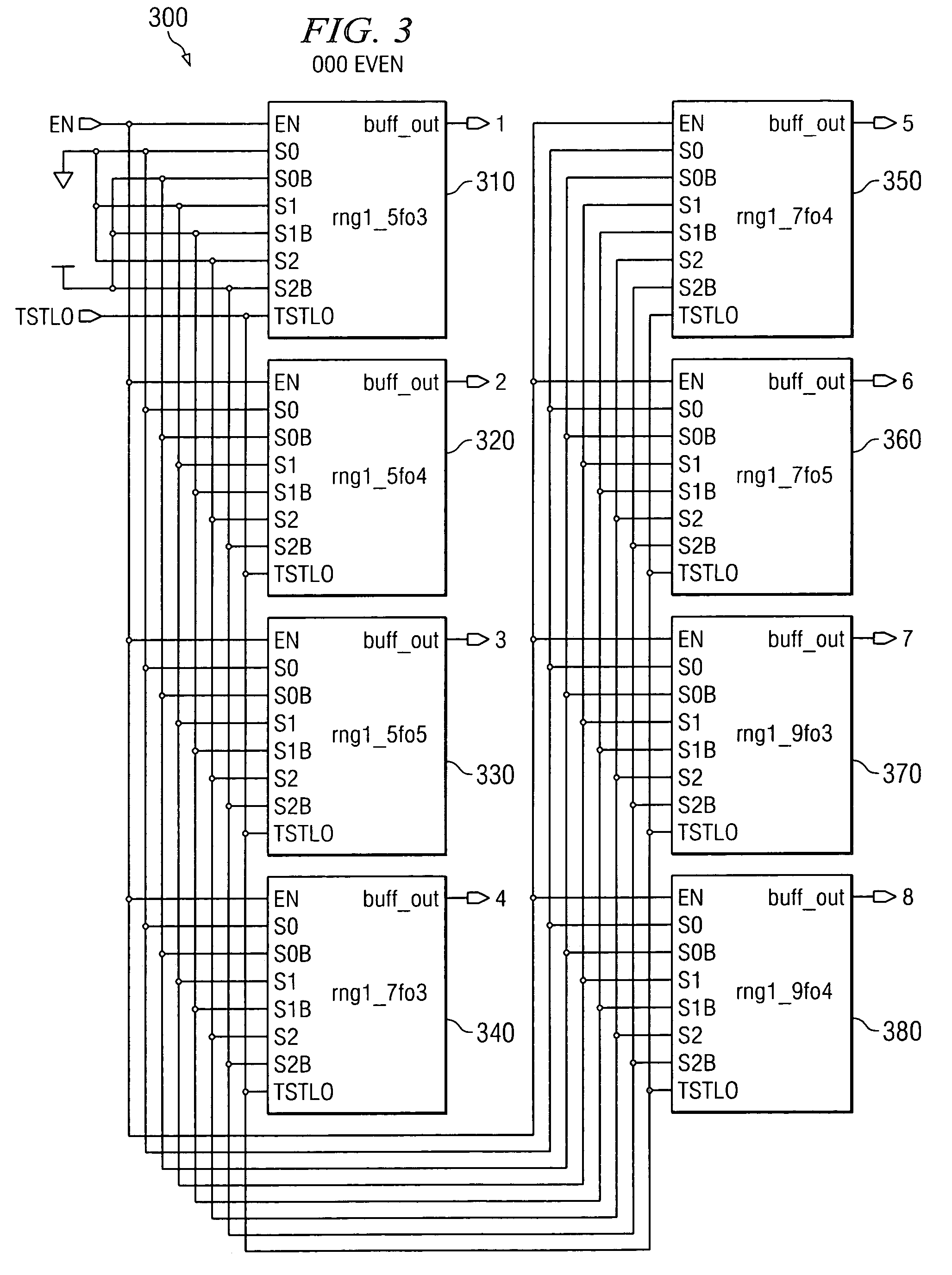 Oscillator array with row and column control