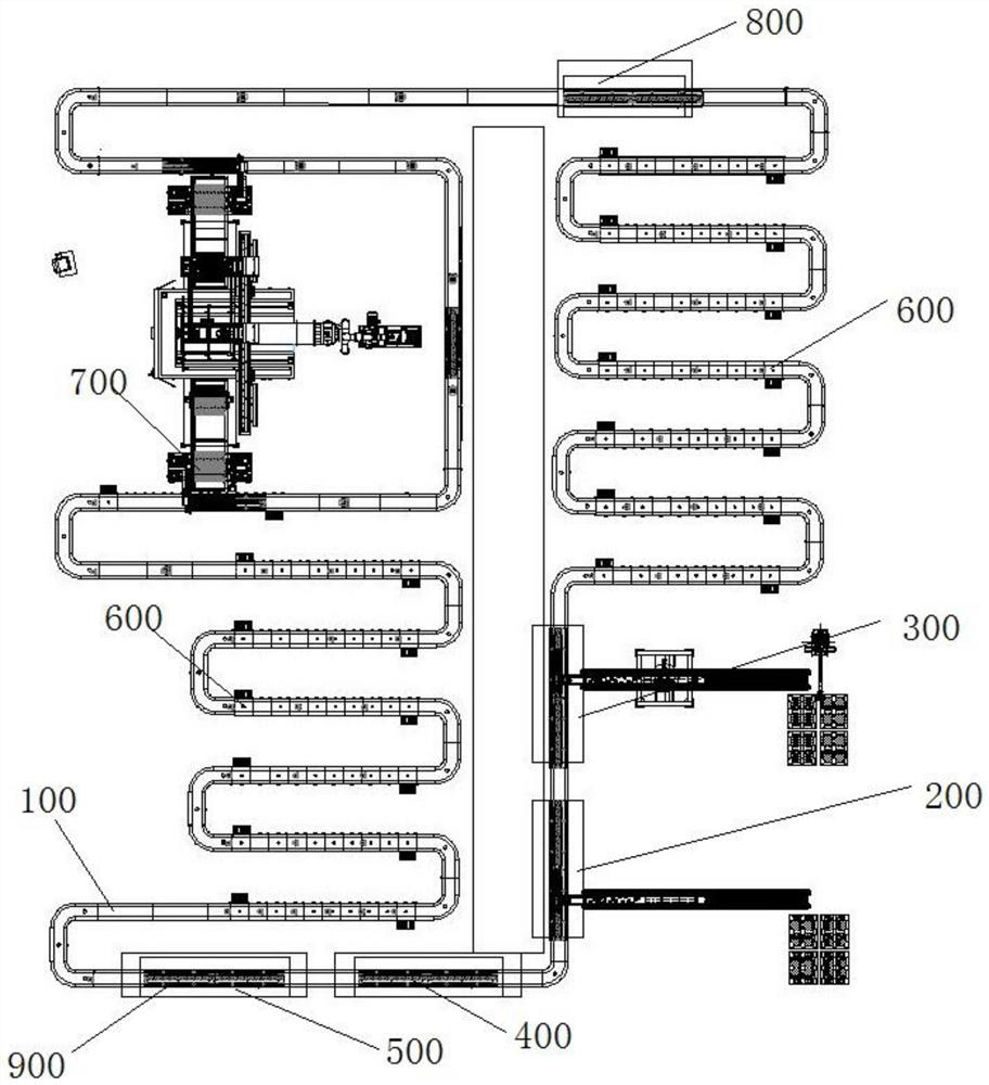 A vacuum coating chamber of an automatic vacuum coating production line