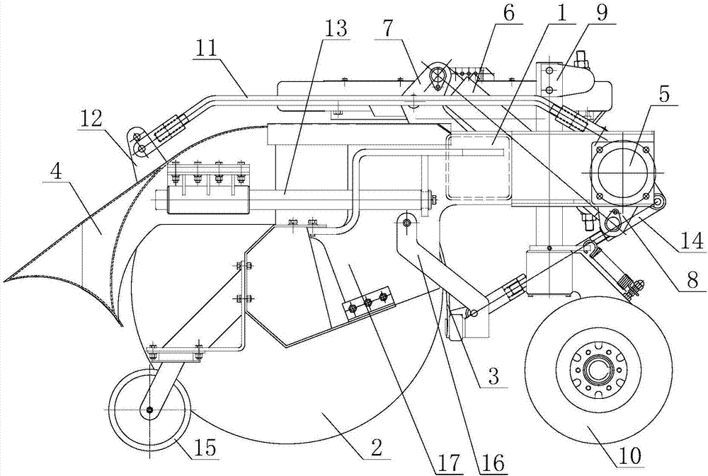 Roller-sweeping operation device of snow remover