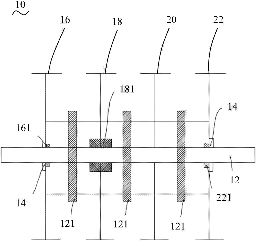 Centered torque transmission locking combined mechanism of multi-stage high-speed turbine