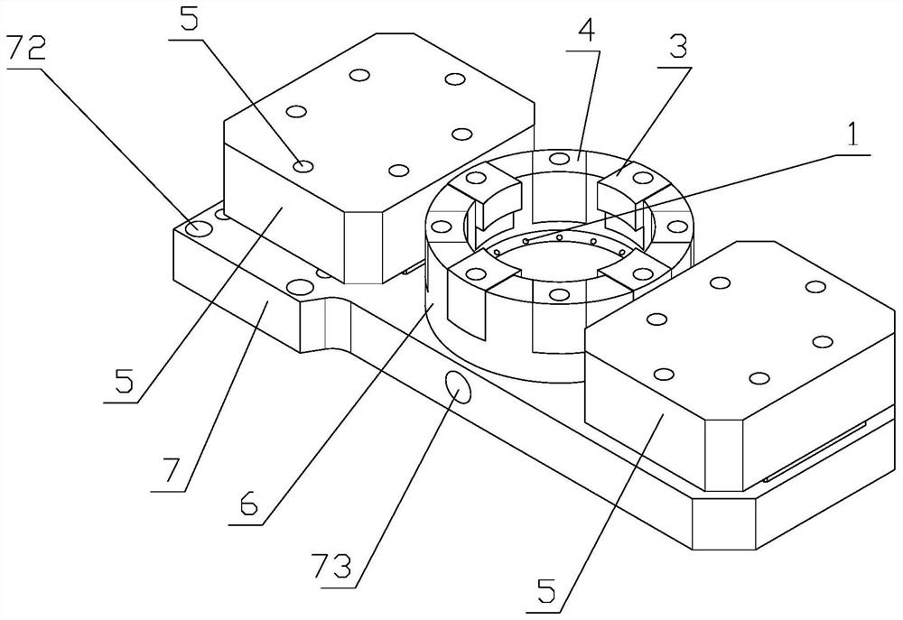 Cylinder hole honing clamping device