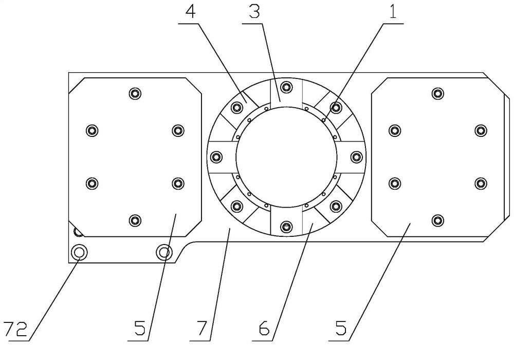 Cylinder hole honing clamping device