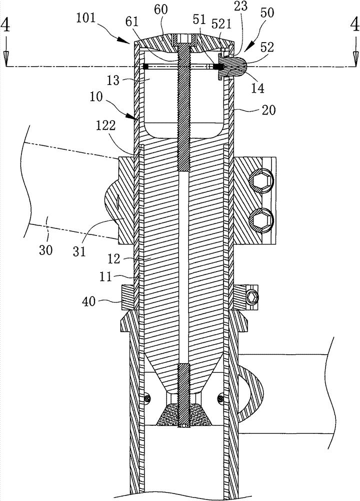 Bicycle standpipe with anti-tripping device