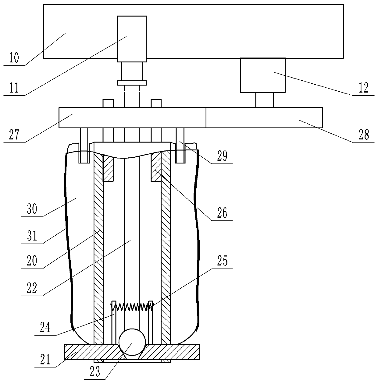 Cylinder head clamping device