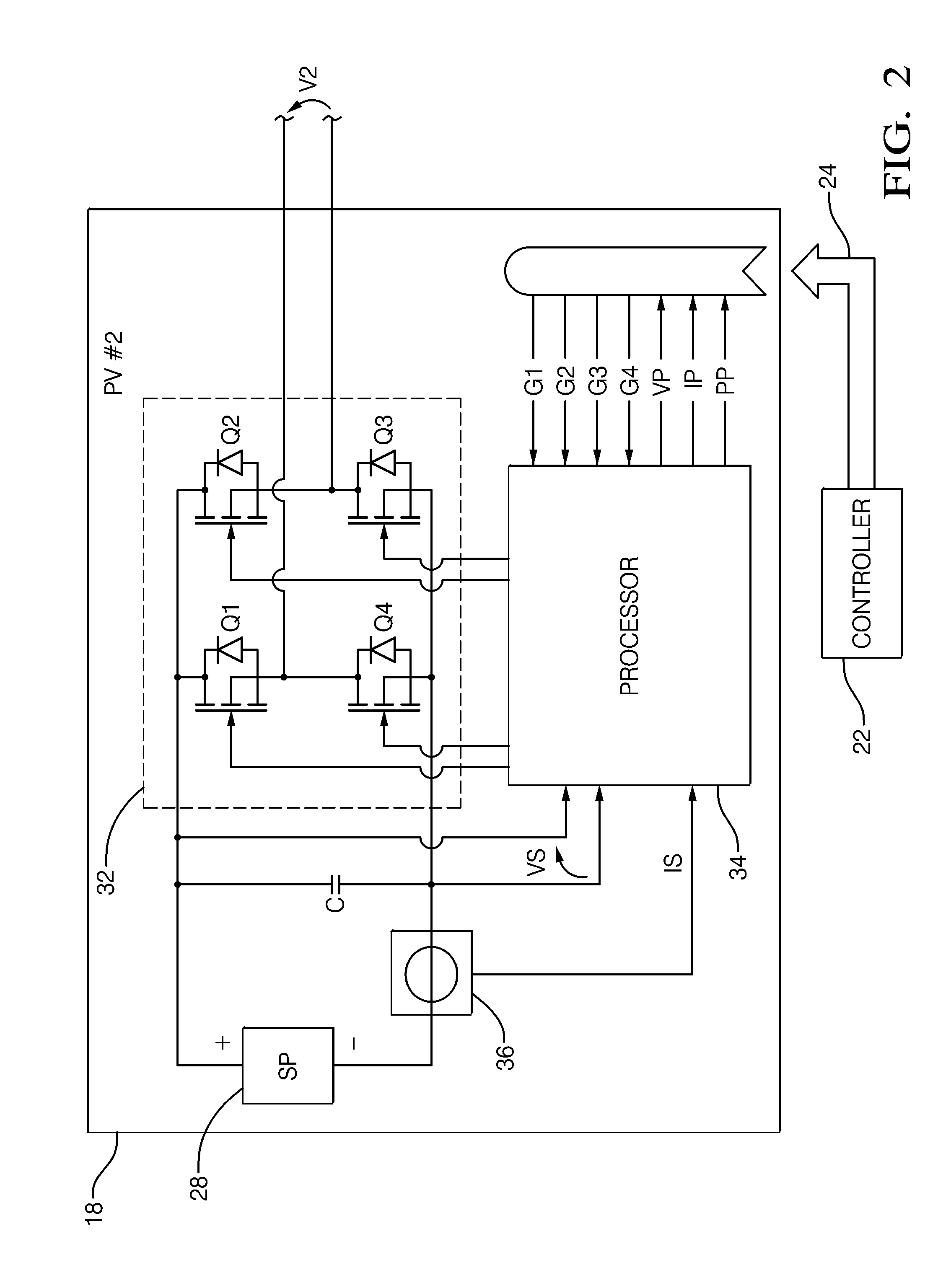 Cascaded multilevel inverter and method for operating photovoltaic cells at a maximum power point
